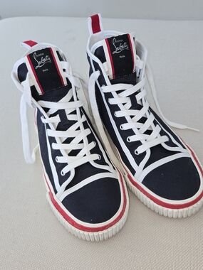 Christian Louboutin MENS High Top SNEAKERS Size 43 Pedro Donna Flat
